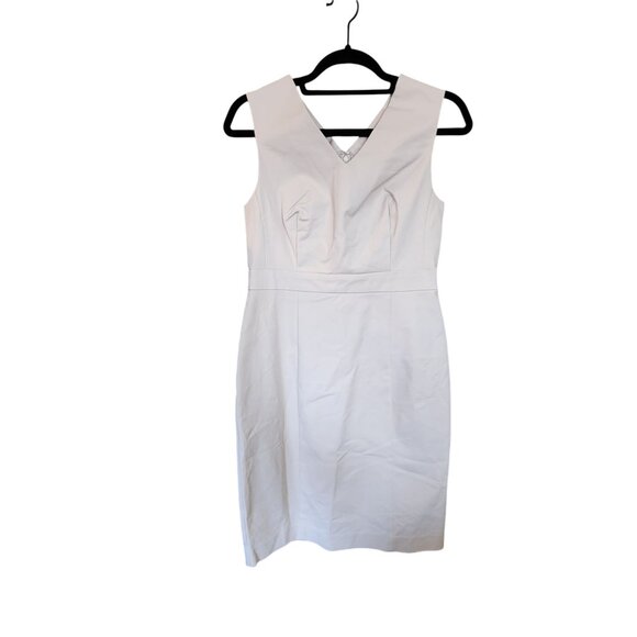 Ann Taylor White Sleeveless V-Neck Sheath Dress Womens Size 4p NWT - Picture 1 of 3